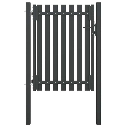 Garden Fence Gate Steel Anthracite 100 cm 125 cm