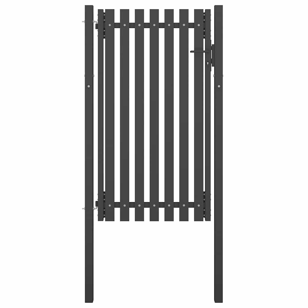 Garden Fence Gate Steel Anthracite 100 cm 175 cm