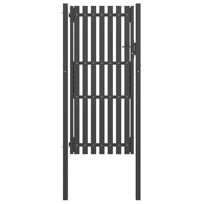 Garden Fence Gate Steel Anthracite 100 cm 200 cm