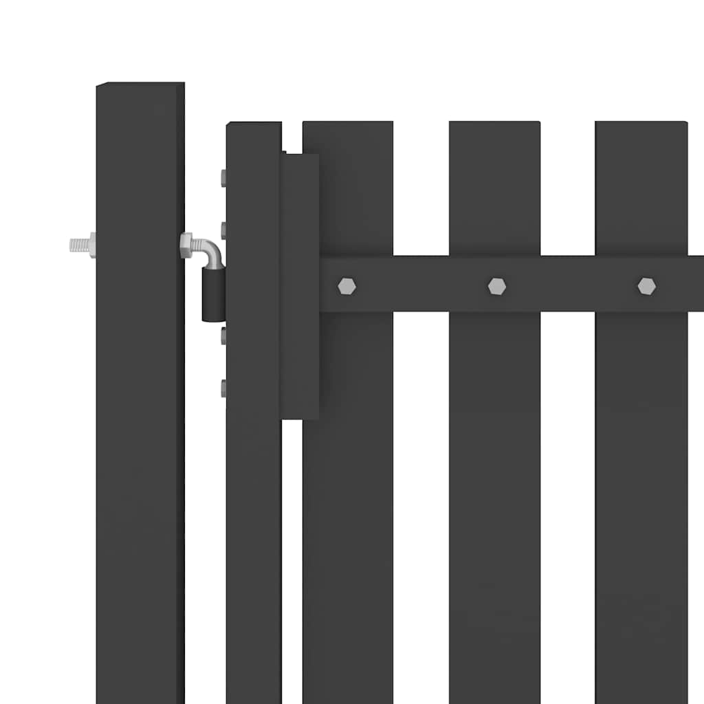 Garden Fence Gate Steel Anthracite 400 cm 75 cm