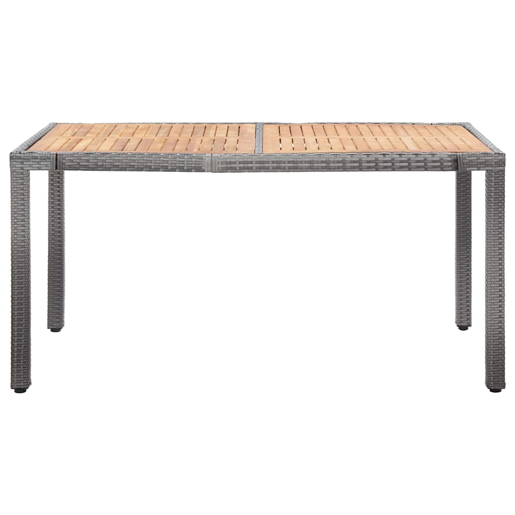 46084 vidaXL 7 Piece Garden Dining Set with Cushions Poly Rattan Grey 3