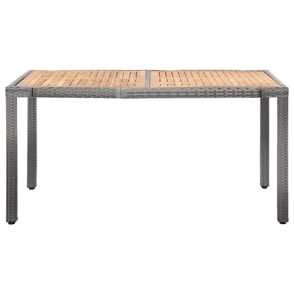 46084 vidaXL 7 Piece Garden Dining Set with Cushions Poly Rattan Grey 3