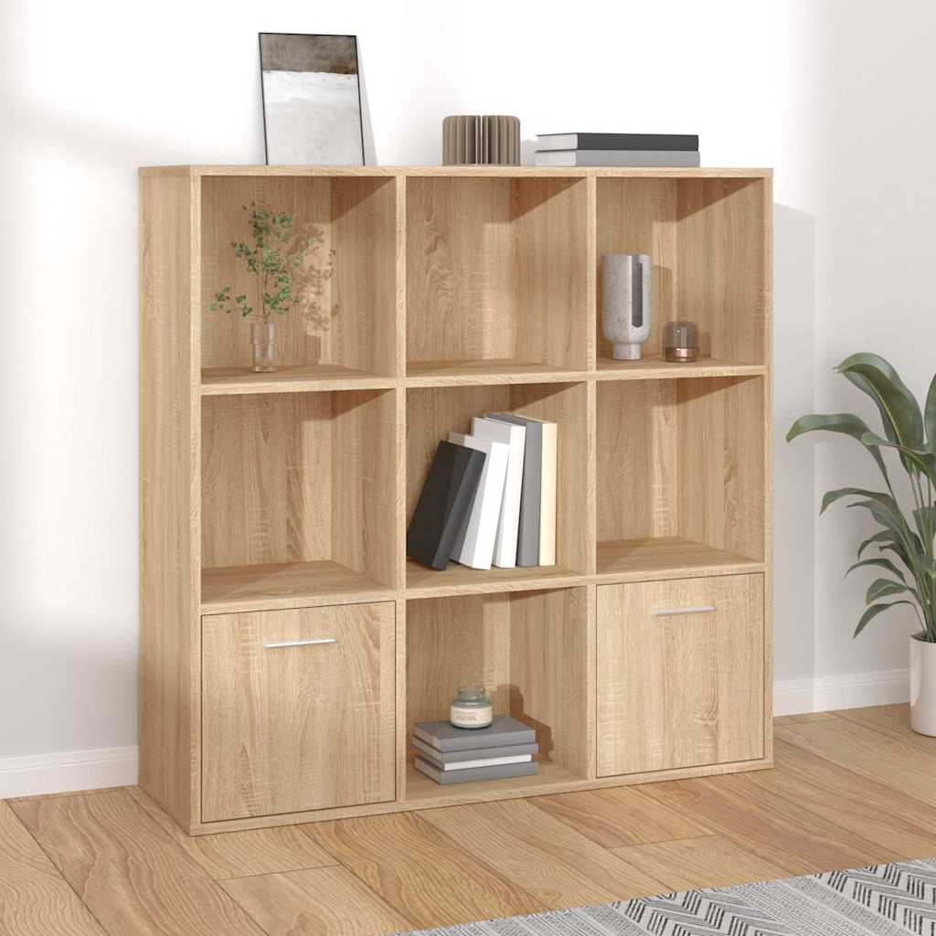 Book Cabinet 98x30x98 cm Engineered Wood Sonoma oak