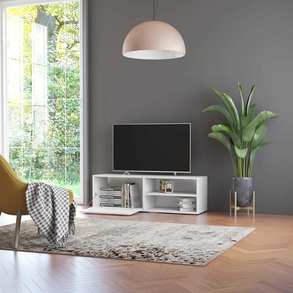 TV Cabinet 120x34x37 cm Engineered Wood White
