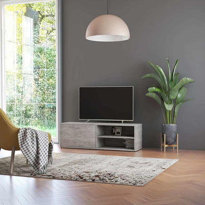 TV Cabinet 120x34x37 cm Engineered Wood Concrete grey
