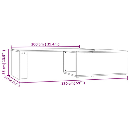 vidaXL Coffee Table Sonoma Oak 150x50x35 cm Engineered Wood