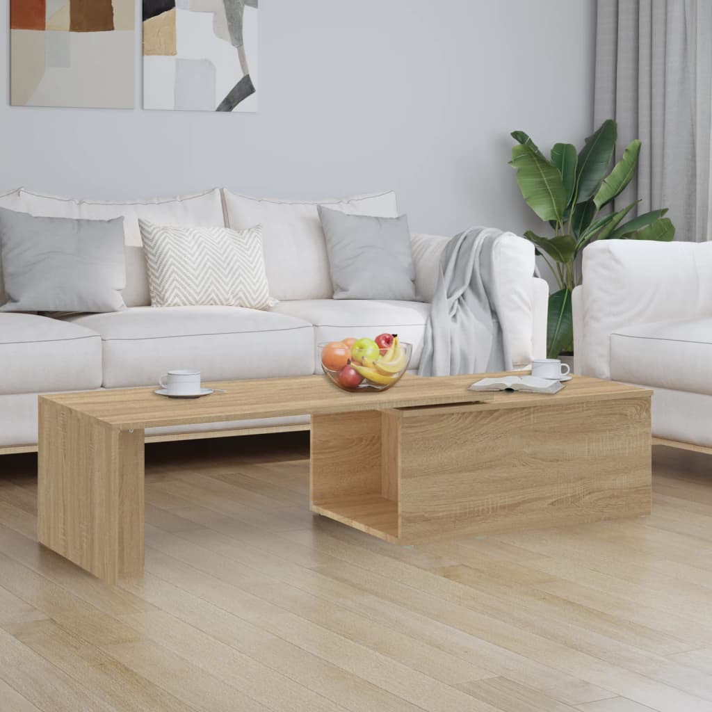 vidaXL Coffee Table Sonoma Oak 150x50x35 cm Engineered Wood