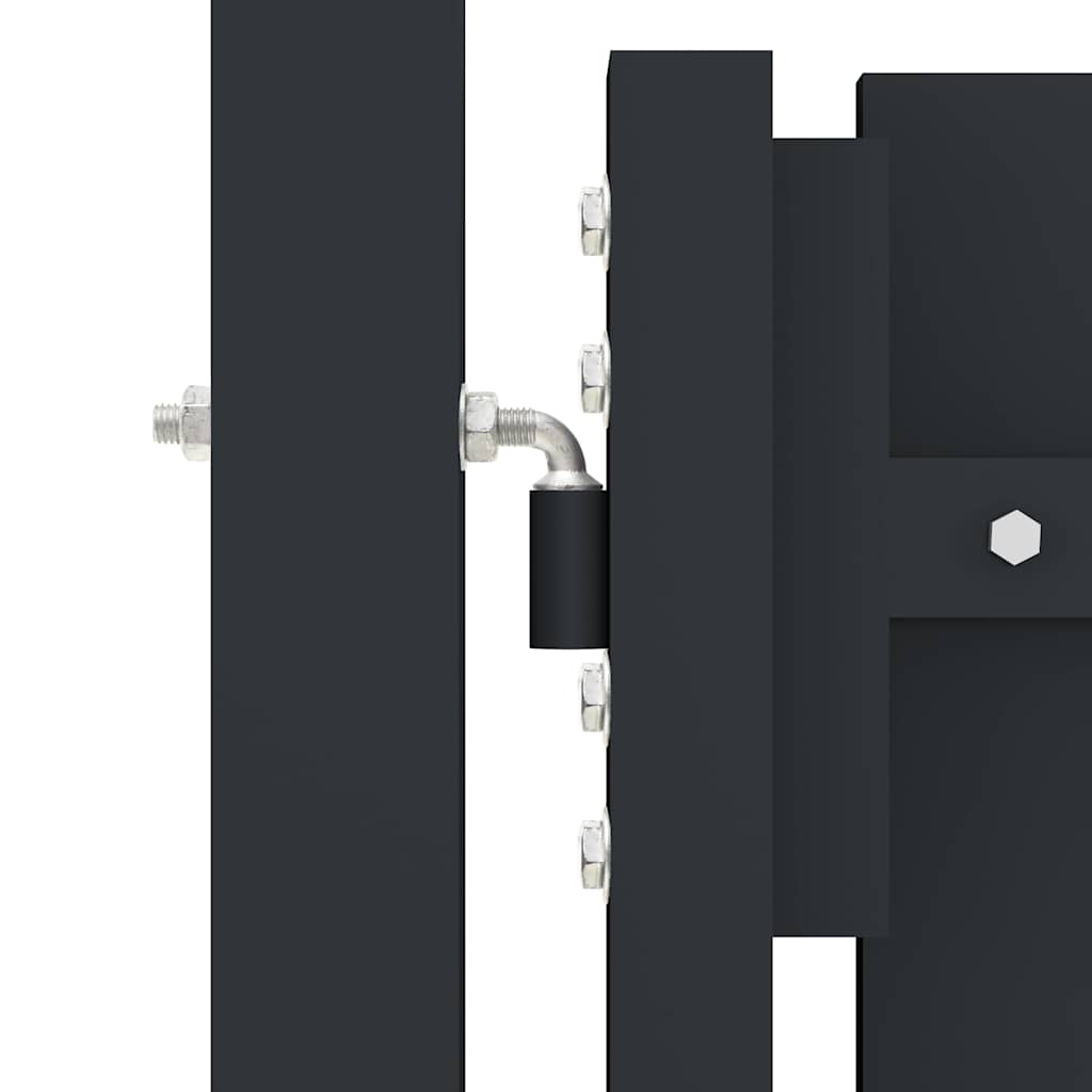 vidaXL Double Door Fence Gate Steel 300x175 cm Anthracite 5