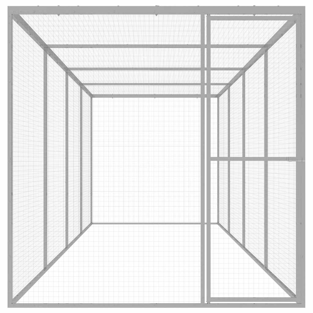 vidaXL Cat Cage 6x1.5x1.5 m Galvanised Steel 2