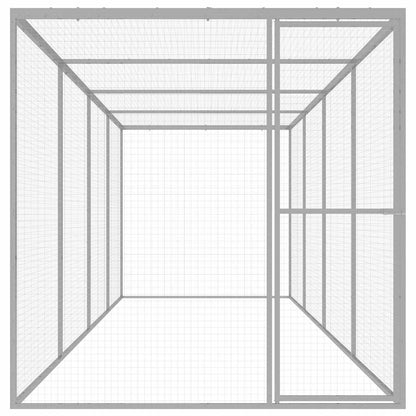 vidaXL Cat Cage 6x1.5x1.5 m Galvanised Steel 2