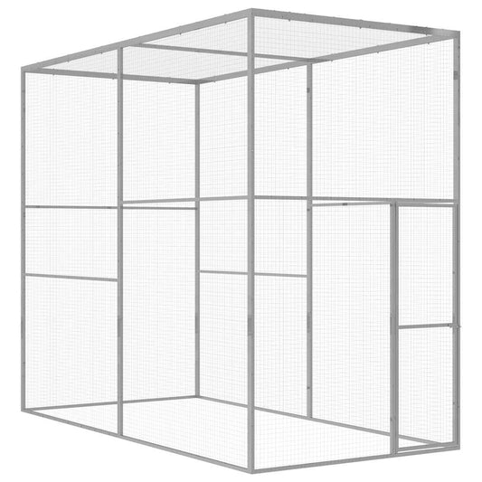 Cat Cage Galvanised Steel 3 m 2.5 m 1.5 m