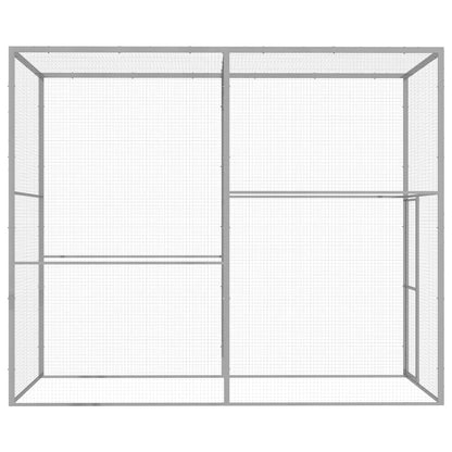 vidaXL Cat Cage 3x1.5x2.5 m Galvanised Steel 3