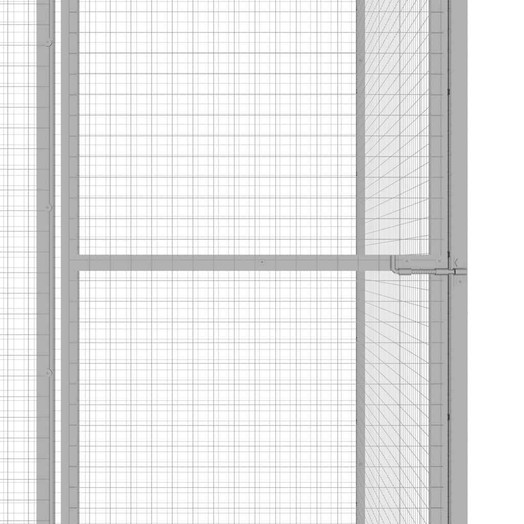 vidaXL Cat Cage 3x1.5x2.5 m Galvanised Steel 4