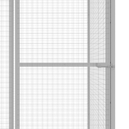 vidaXL Cat Cage 3x1.5x2.5 m Galvanised Steel 4
