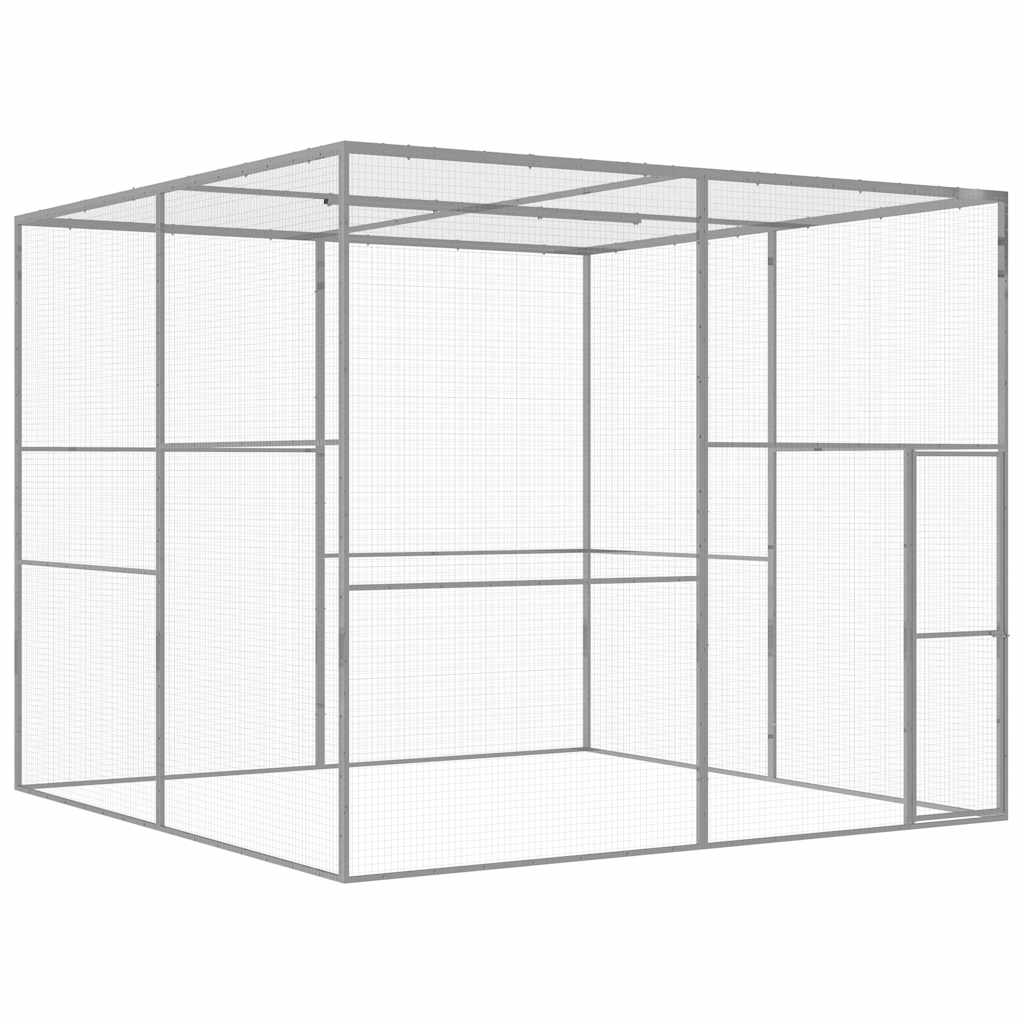 vidaXL Cat Cage 3x3x2.5 m Galvanised Steel 1