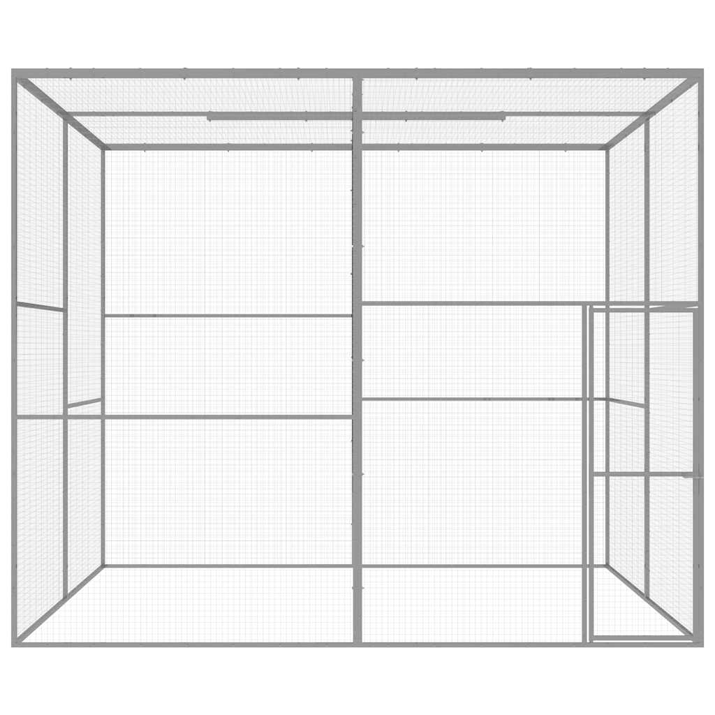 vidaXL Cat Cage 3x3x2.5 m Galvanised Steel 2