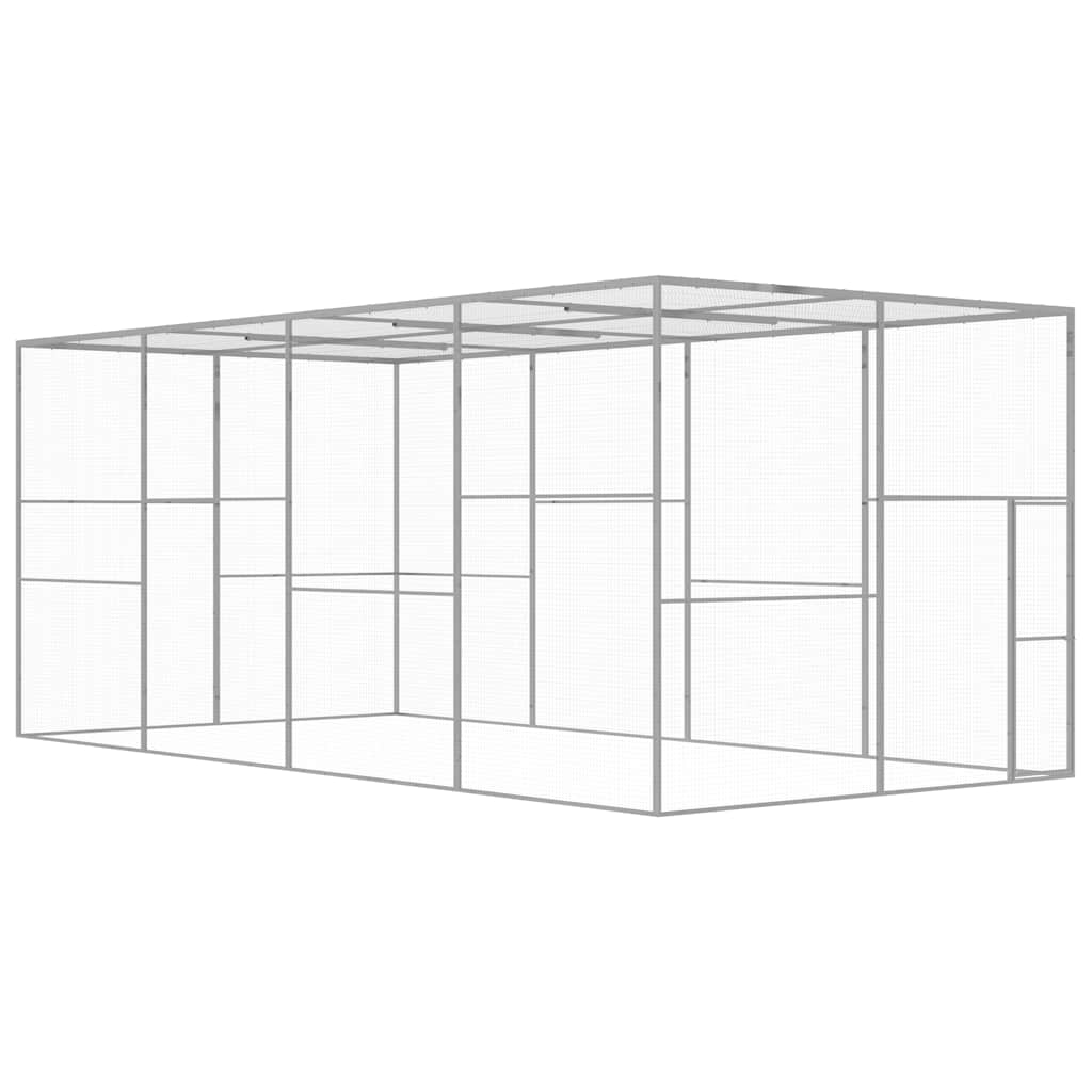 Cat Cage Galvanised Steel 6 m 2.5 m 3 m