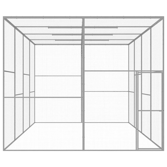 vidaXL Cat Cage 6x3x2.5 m Galvanised Steel 2