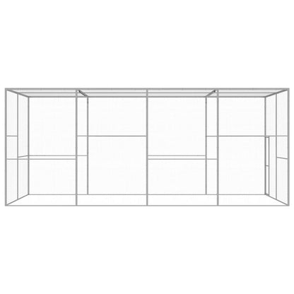 vidaXL Cat Cage 6x3x2.5 m Galvanised Steel 3