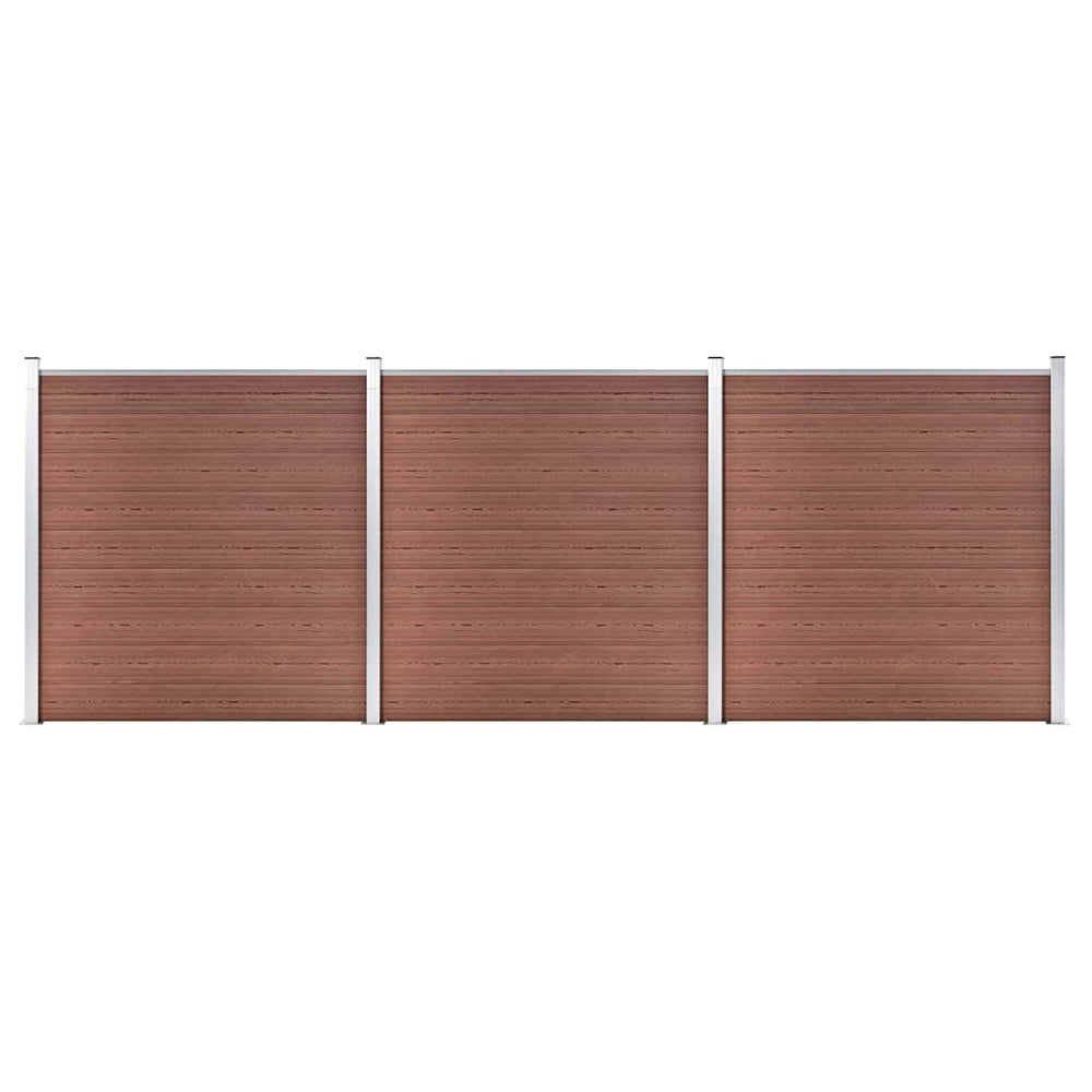 vidaXL Garden Fence WPC 526x186 cm Brown