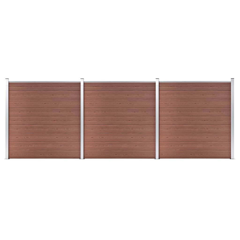vidaXL Garden Fence WPC 526x186 cm Brown 1