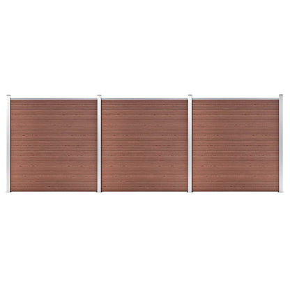 vidaXL Garden Fence WPC 526x186 cm Brown 1