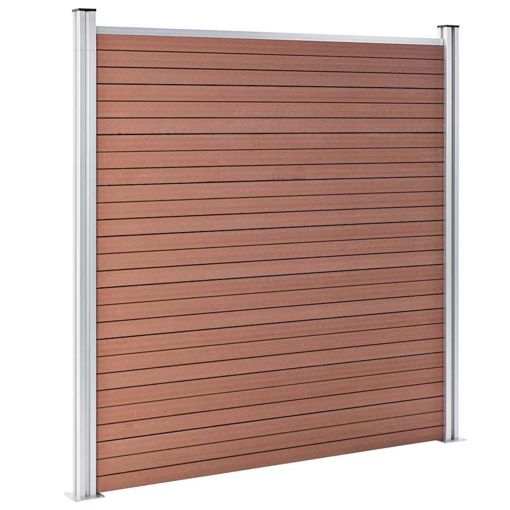 vidaXL Garden Fence WPC 526x186 cm Brown 2
