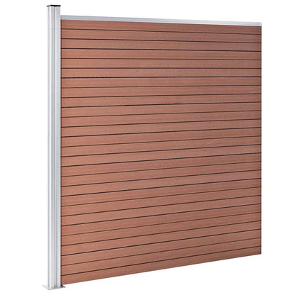 vidaXL Garden Fence WPC 526x186 cm Brown 5