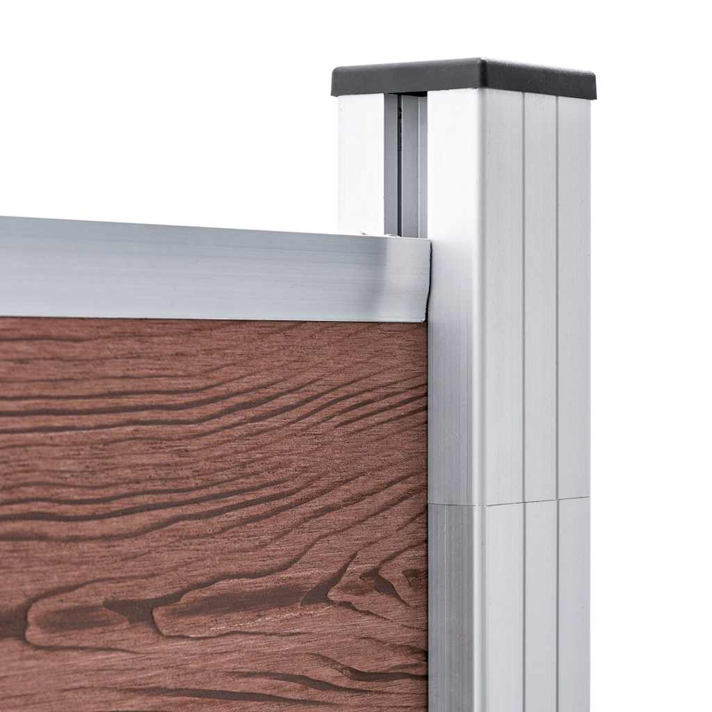 vidaXL Garden Fence WPC 526x186 cm Brown 6