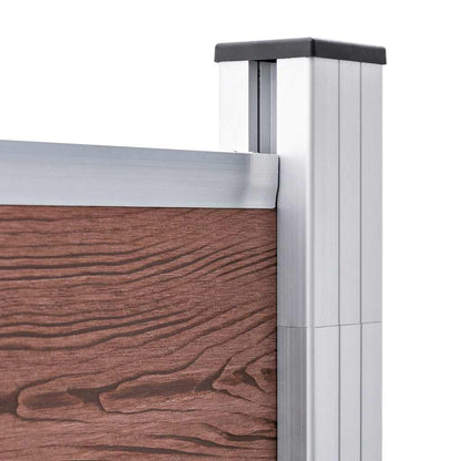 vidaXL Garden Fence WPC 526x186 cm Brown 6