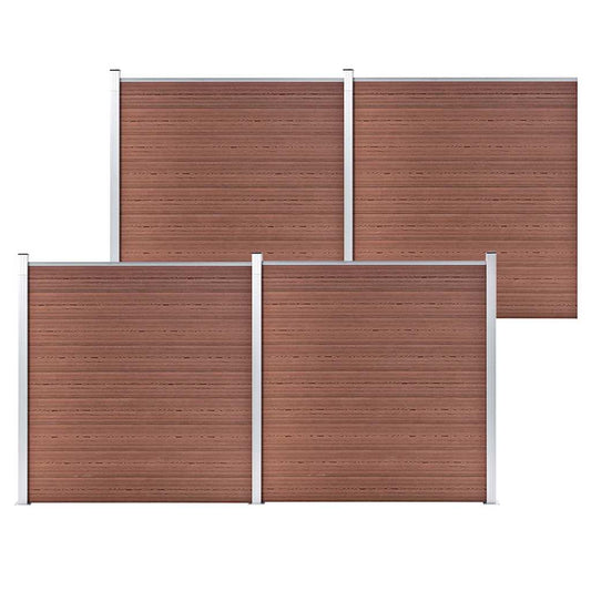 vidaXL Garden Fence WPC 699x186 cm Brown 1