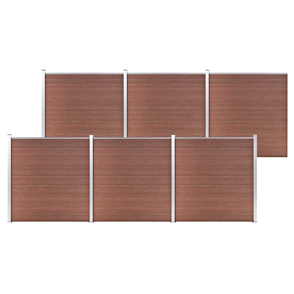 vidaXL Garden Fence WPC 1045x186 cm Brown 1