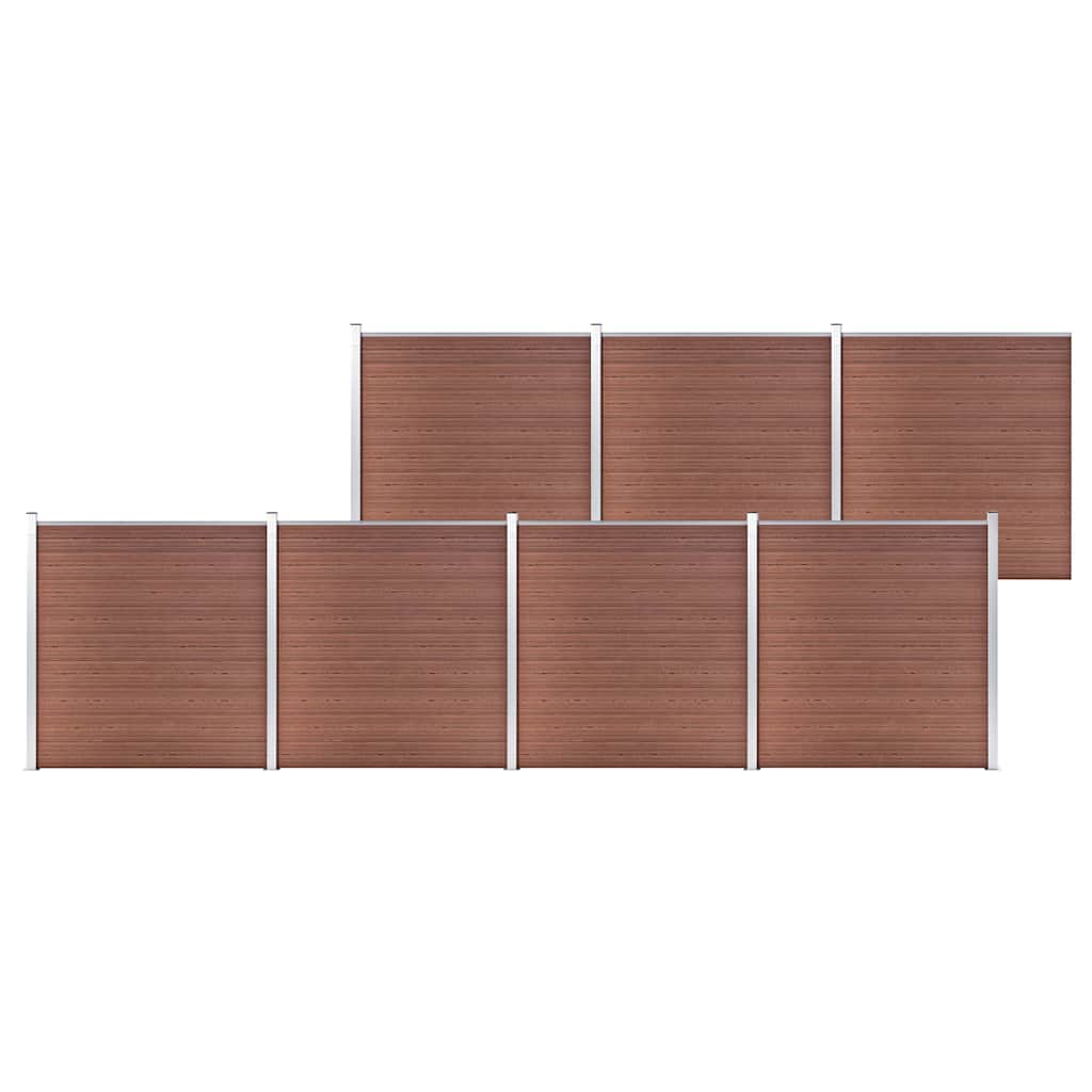 vidaXL Garden Fence WPC 1218x186 cm Brown 1