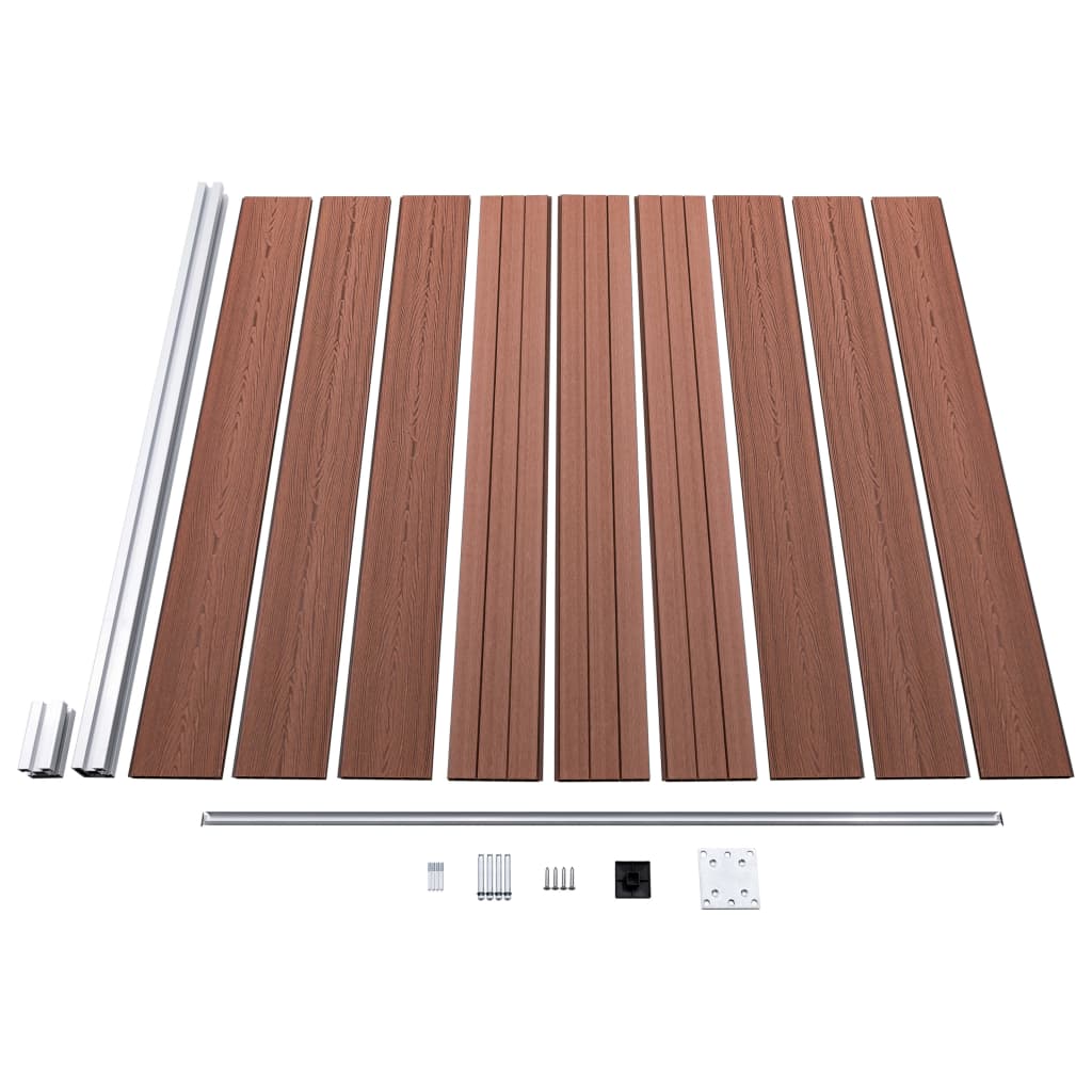 vidaXL Garden Fence WPC 1391x186 cm Brown