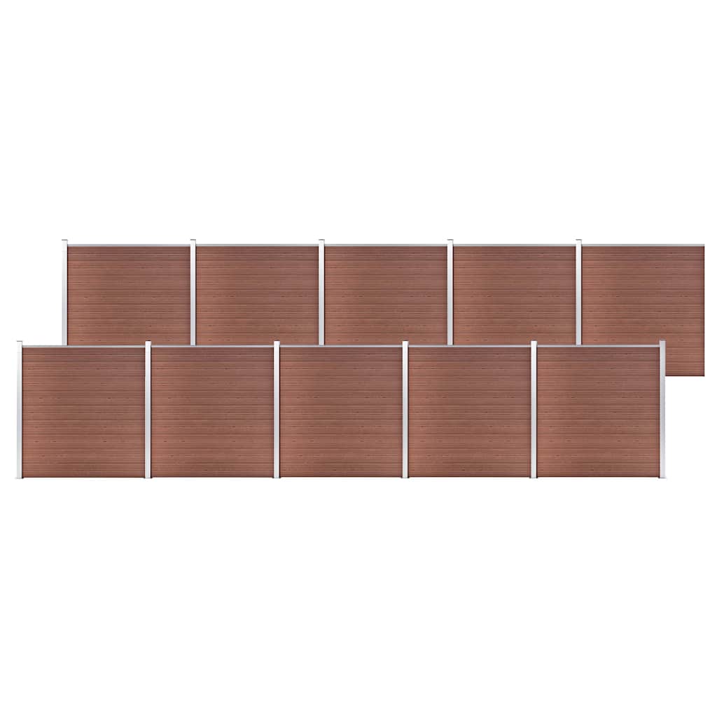 vidaXL Garden Fence WPC 1737x186 cm Brown 1