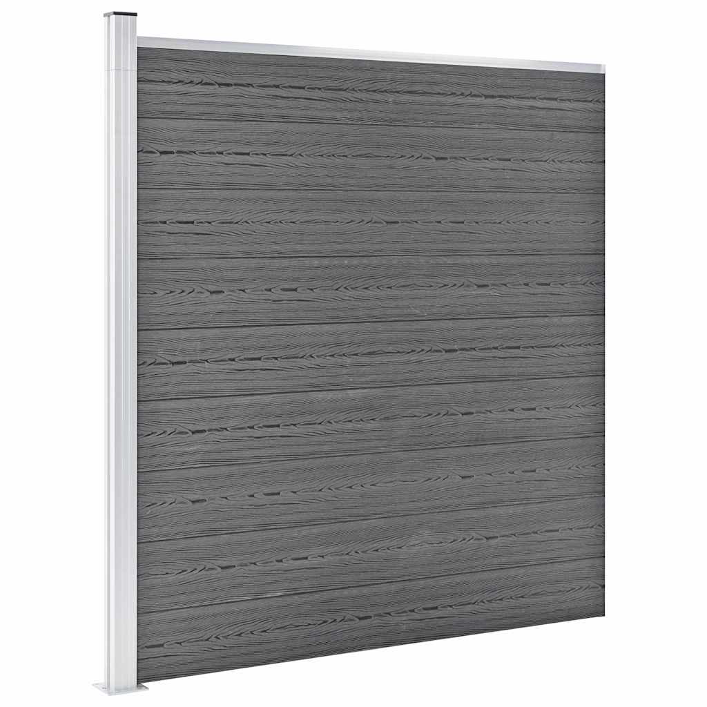 vidaXL Garden Fence WPC 526x186 cm Grey 2