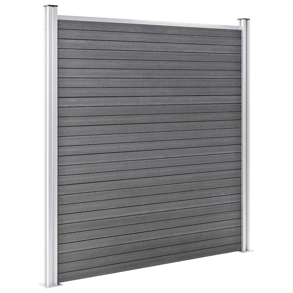 vidaXL Garden Fence WPC 526x186 cm Grey 5