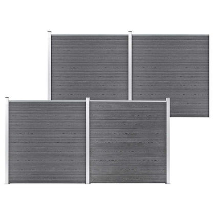 vidaXL Garden Fence WPC 699x186 cm Grey 1
