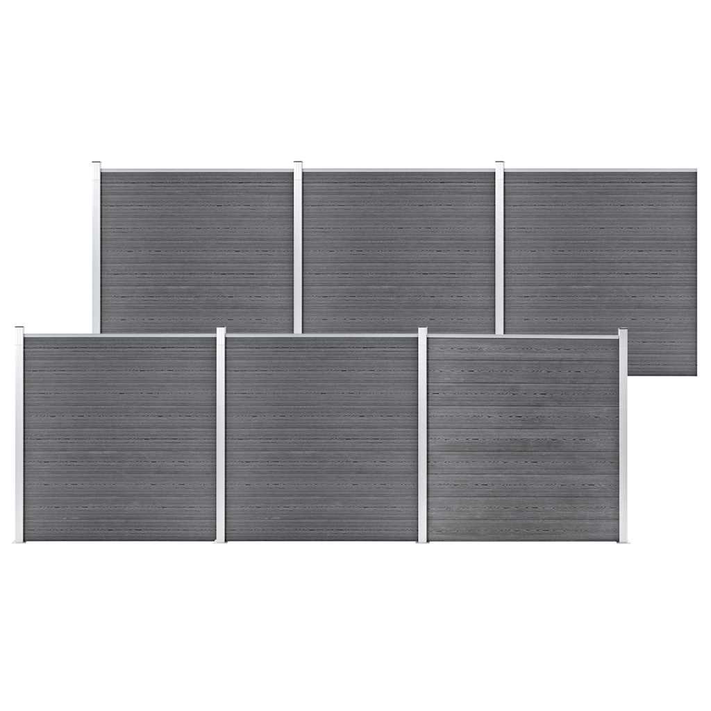 vidaXL Garden Fence WPC 1045x186 cm Grey 1