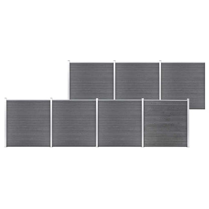 vidaXL Garden Fence WPC 1218x186 cm Grey 1