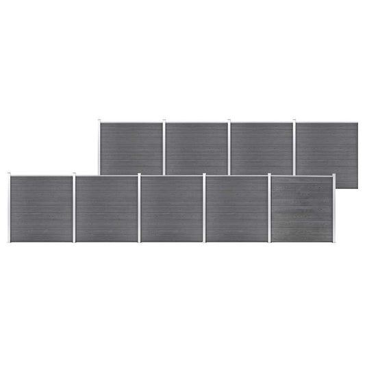 vidaXL Garden Fence WPC 1564x186 cm Grey 1