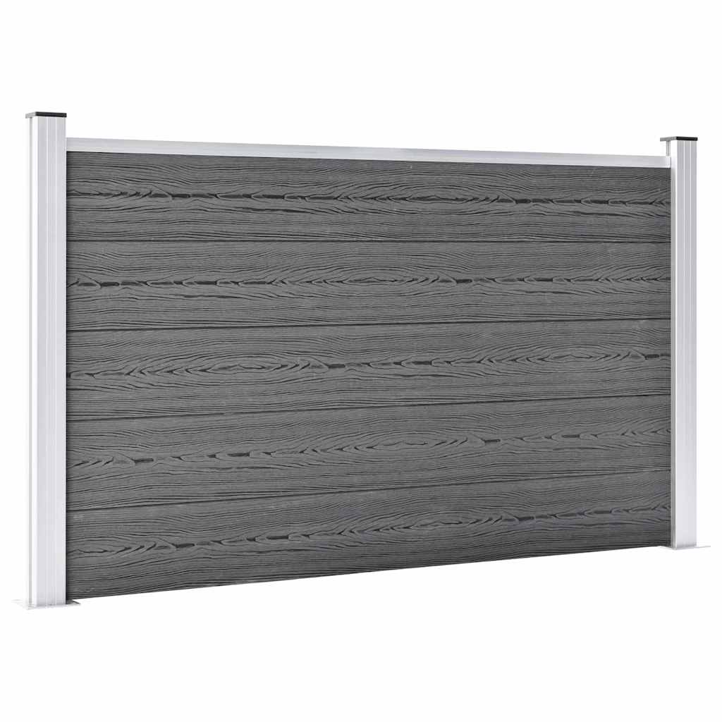 vidaXL Garden Fence WPC 526x106 cm Grey 2