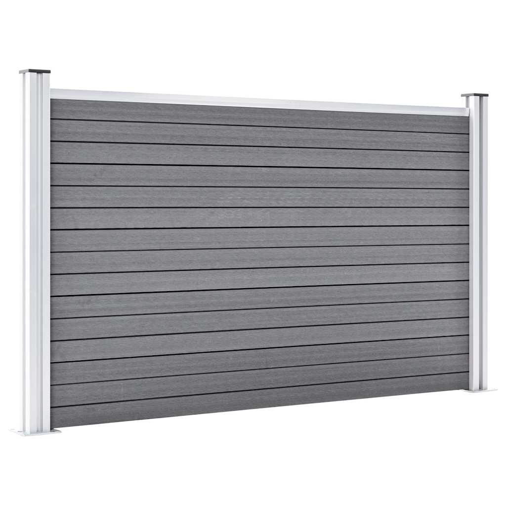 vidaXL Garden Fence WPC 526x106 cm Grey 3