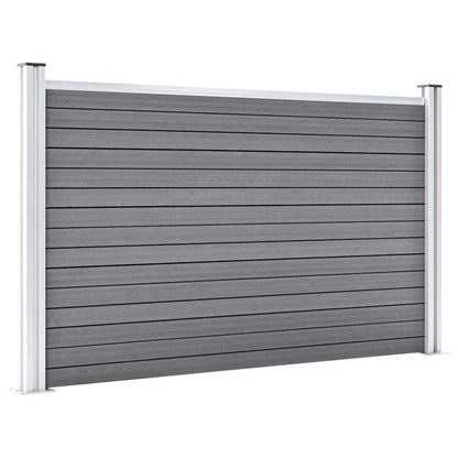 vidaXL Garden Fence WPC 526x106 cm Grey 3