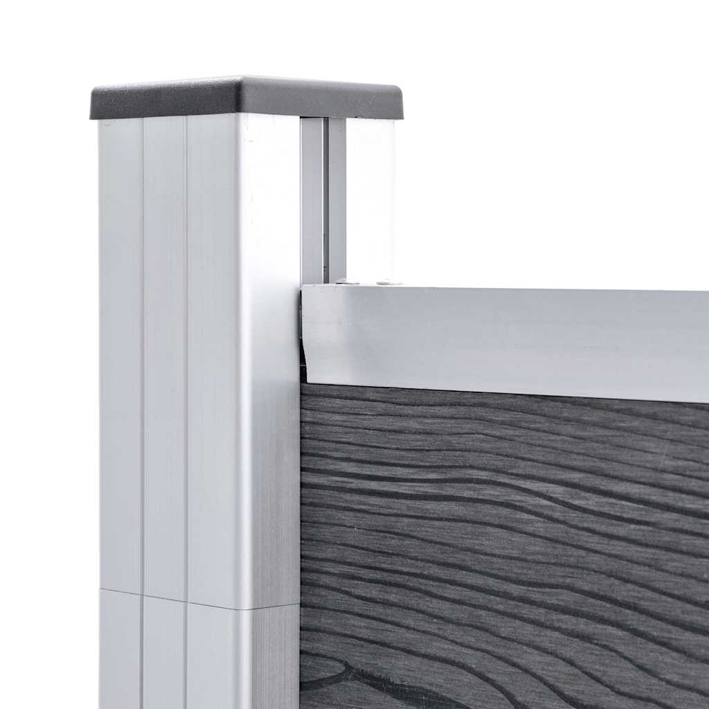 vidaXL Garden Fence WPC 526x106 cm Grey 4