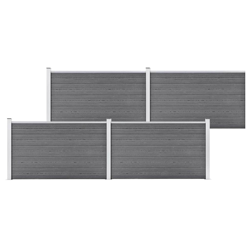 vidaXL Garden Fence WPC 699x106 cm Grey 1