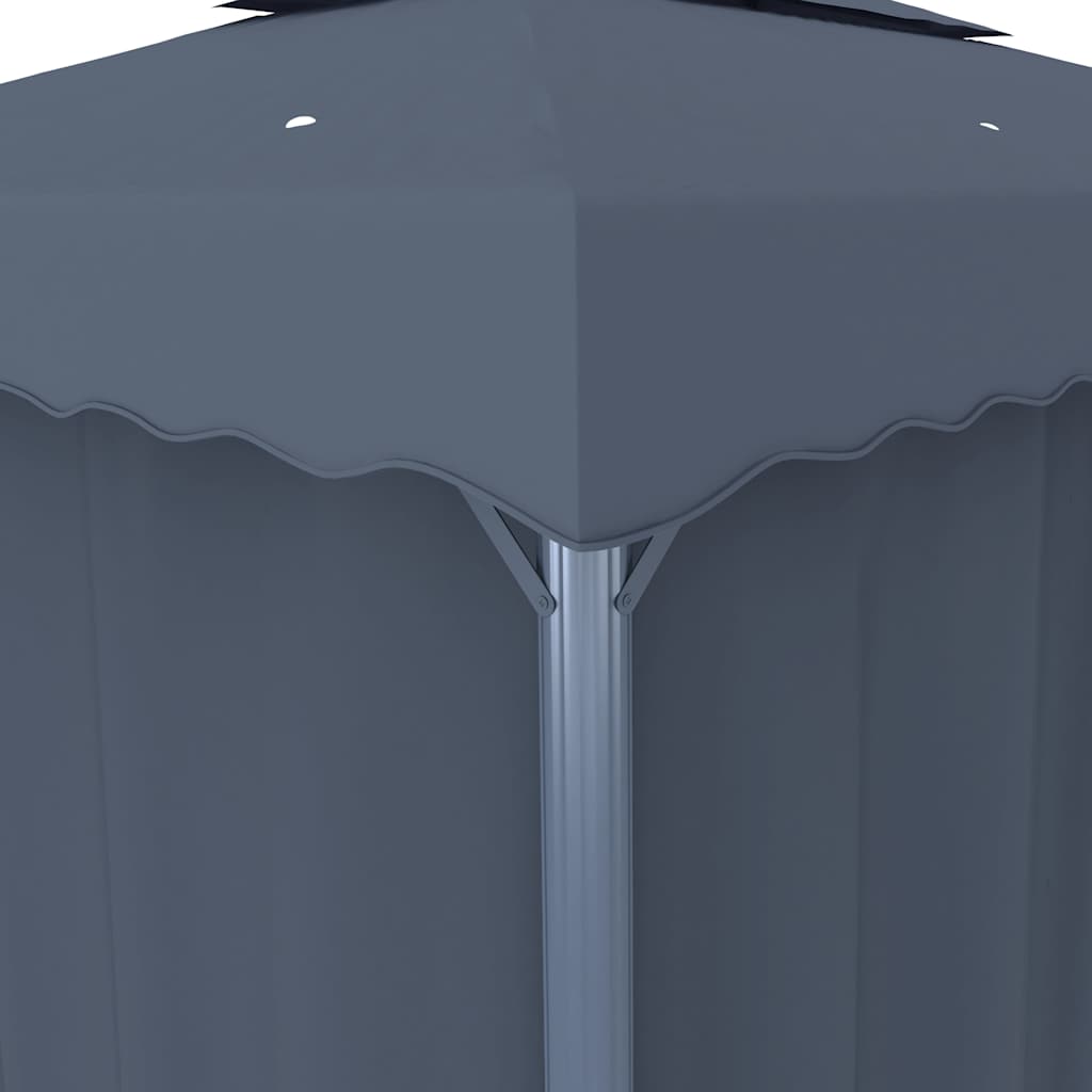 vidaXL Gazebo with Curtain 4x3 m Anthracite Aluminium 6