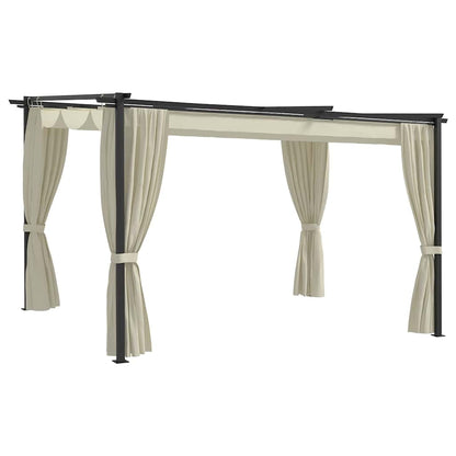 vidaXL Gazebo 4x3 m Cream 1