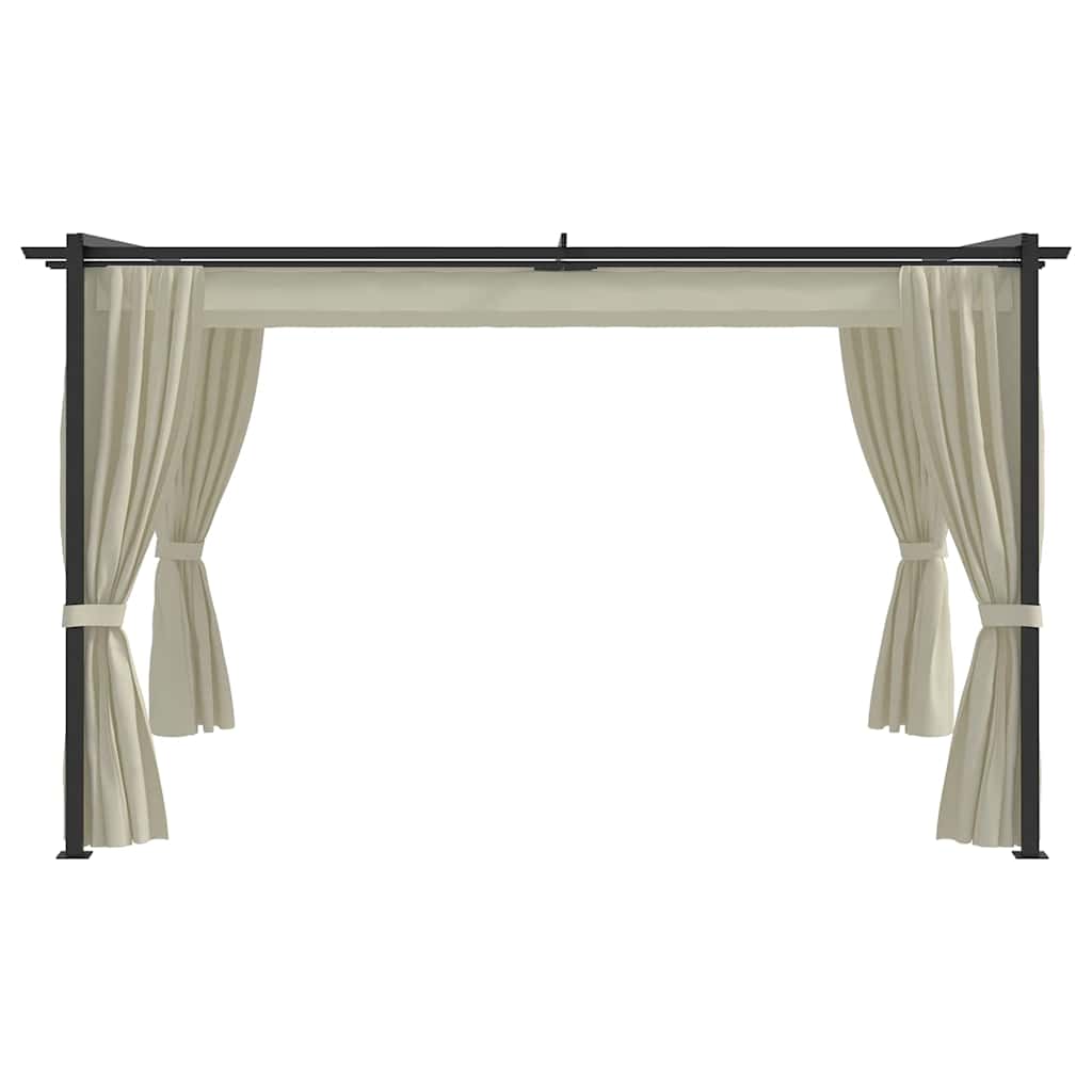 vidaXL Gazebo 4x3 m Cream 2
