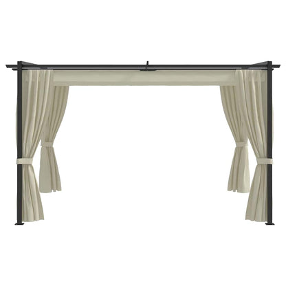 vidaXL Gazebo 4x3 m Cream 2